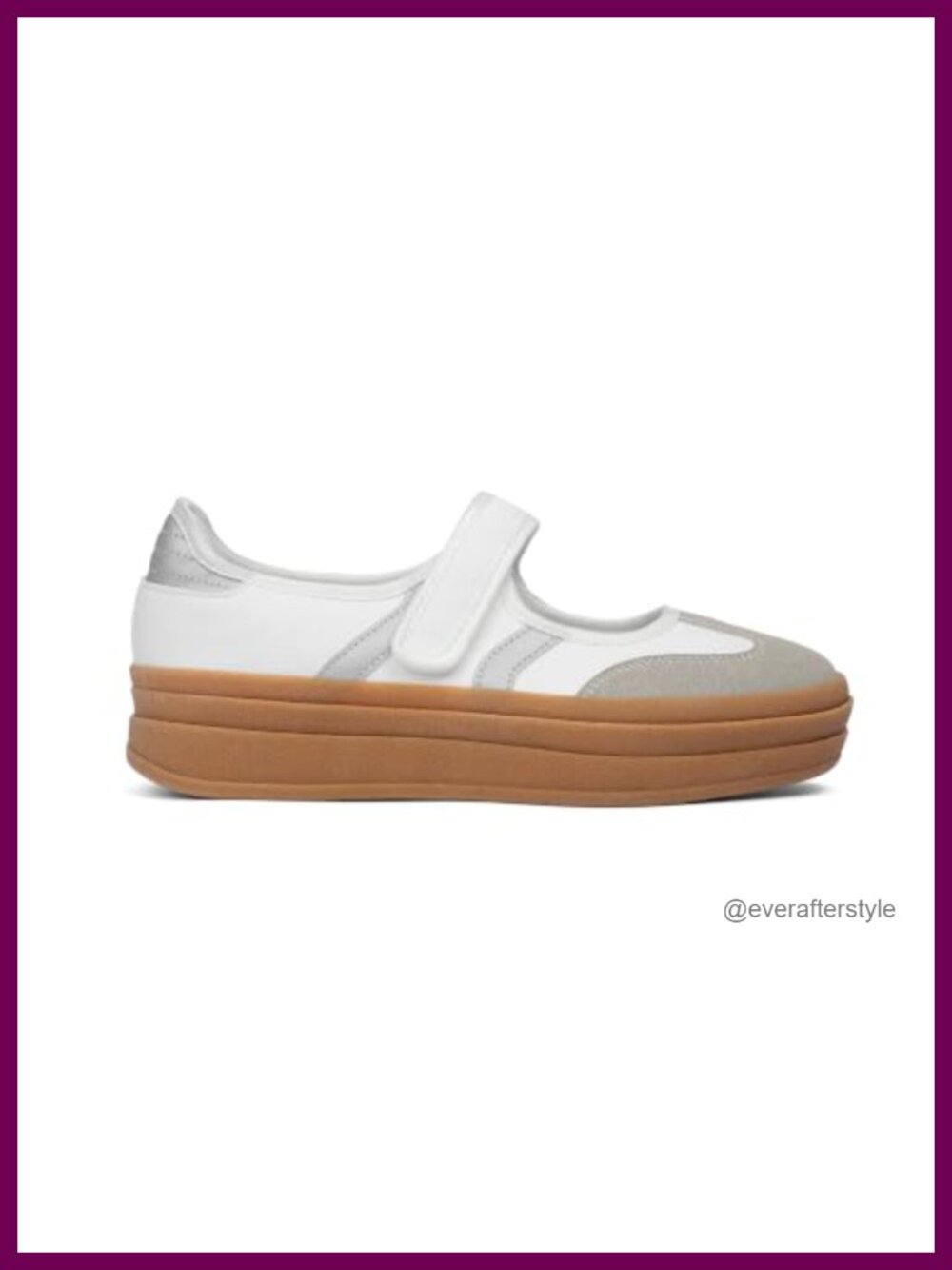 Platform Mary Jane Sneakers Faux Leather Slip On Walking Flats